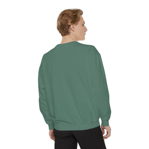 Hineni Awakening Retreat Garment-Dyed Sweatshirt design front only