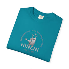 Load image into Gallery viewer, Comfort Colors Tshirt Retreating You  Hineni Logo with back Hey You
