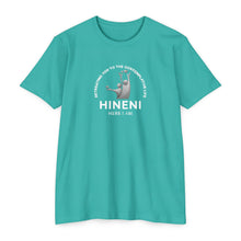 Load image into Gallery viewer, Heathered Hineni Retreating You "Here I Am" T-Shirt
