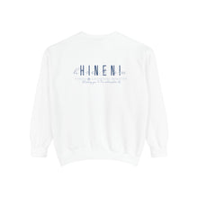 Load image into Gallery viewer, Hineni Awakening Retreat Garment-Dyed Sweatshirt design front only
