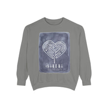Load image into Gallery viewer, Hineni Awakening Retreat Garment-Dyed Sweatshirt design front only
