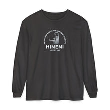 Load image into Gallery viewer, HINENI Presence 'Here I Am' Long Sleeve T‑Shirt
