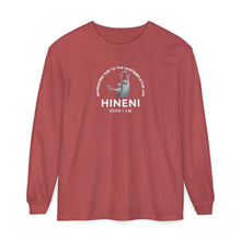 Load image into Gallery viewer, HINENI Presence 'Here I Am' Long Sleeve T‑Shirt
