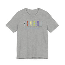 Load image into Gallery viewer, Bella Soft Tee with Colorful Hineni Logo - light colors

