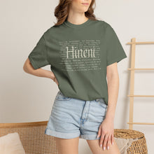 Load image into Gallery viewer, Vivid Hineni Here I Am Paragraph with Jesus Mercy on back
