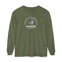 Load image into Gallery viewer, HINENI Presence 'Here I Am' Long Sleeve T‑Shirt
