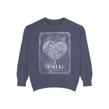 Load image into Gallery viewer, Hineni Awakening Retreat Garment-Dyed Sweatshirt design 2 sides
