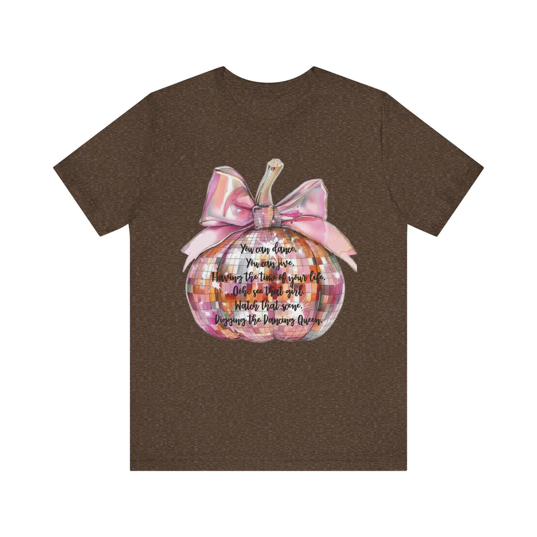 Disco Pumpkin Dancing Queen Unisex Jersey Short Sleeve Tee