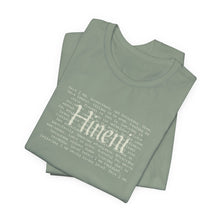 Load image into Gallery viewer, Bella soft- heathered colors - Hineni paragraph logo- with back
