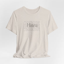 Load image into Gallery viewer, Bella Soft Hineni Tee paragraph front only neutral colors
