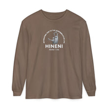 Load image into Gallery viewer, HINENI Presence 'Here I Am' Long Sleeve T‑Shirt

