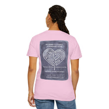 Load image into Gallery viewer, Returning to Essence Retreat Garment-Dyed T-Shirt with Heart Labyrinth
